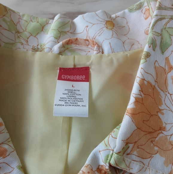 GYMBOREE WOMEN'S 100% COTTON YELLOW 3QTR SPRING COAT SZ L - Picture 12 of 12
